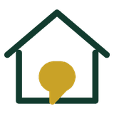 The Speaking House: a house whose front door is a speech bubble